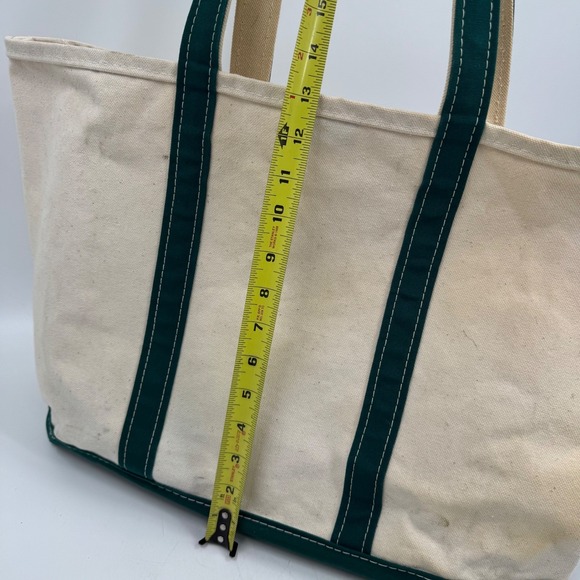 Vintage LL Bean Boat and Tote Bag Canvas Green Oregon OGA Graphic - Picture 6 of 13